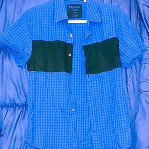 Guess Deep Blue Button Down Casual Shirt